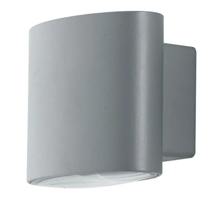 Popolare Applique da parete per esterno 2x4w a led a doppia emissione argento Elly