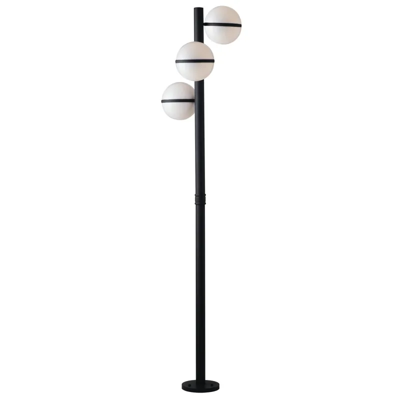Prezzo Di Fabbrica Palo luce per esterno 3x60W E27 nero Orb