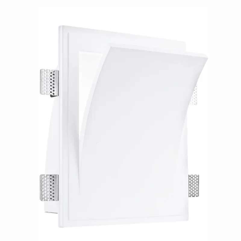 Solo Oggi Applique incasso a parete in gesso verniciabile a scomparsa bianco 2xE14 max 13W