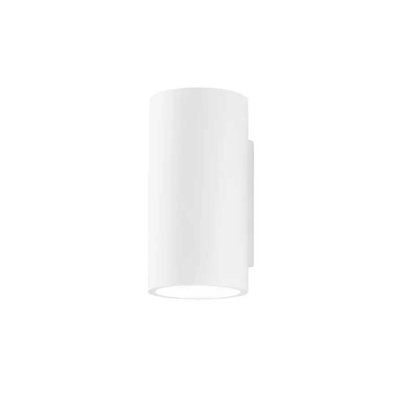 Spedito Oggi Applique Cilindrica in gesso Verniciabile Doppia emissione Lampada Disponibile in 2 dimensioni 2xGU10