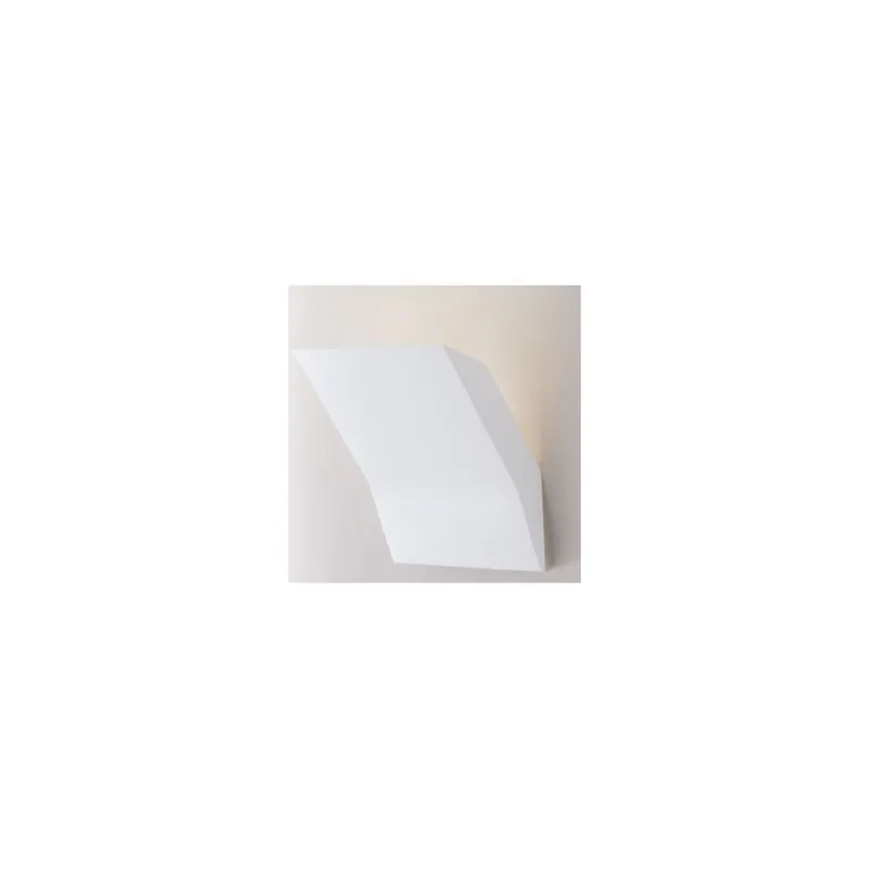 Applique Inclinata in gesso Verniciabile Lampada adatta per camere soggiorni e corridoi G9 Offerta Limitata