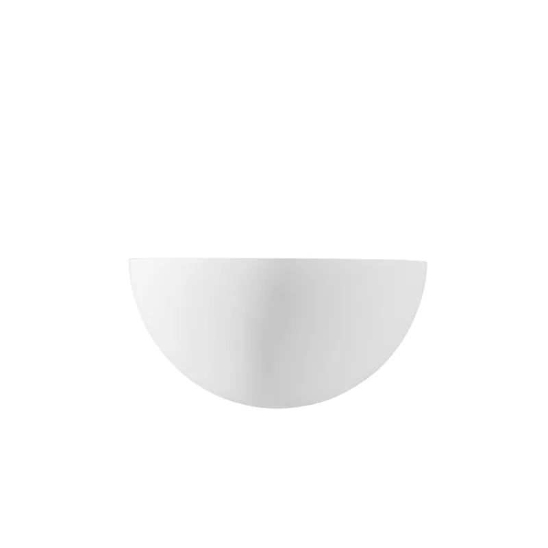 Saldi Applique in Gesso Verniciabile Semitonda E27 Varie misure