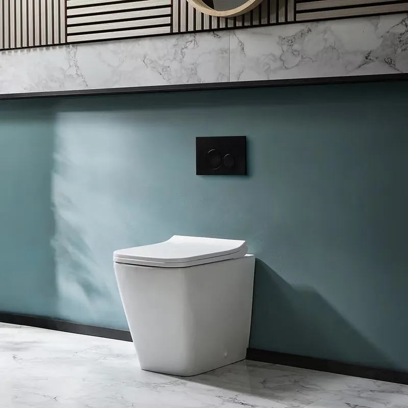 Prezzo Ridotto Sanitario Quadrato Filo Parete Appoggio con Sedile WC con Chiusura Rallentata - Milton