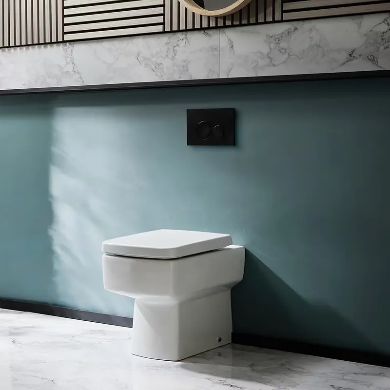 Reso Gratuito Sanitario Quadrato Filo Parete Appoggio con Sedile WC con Chiusura Rallentata - Sandford