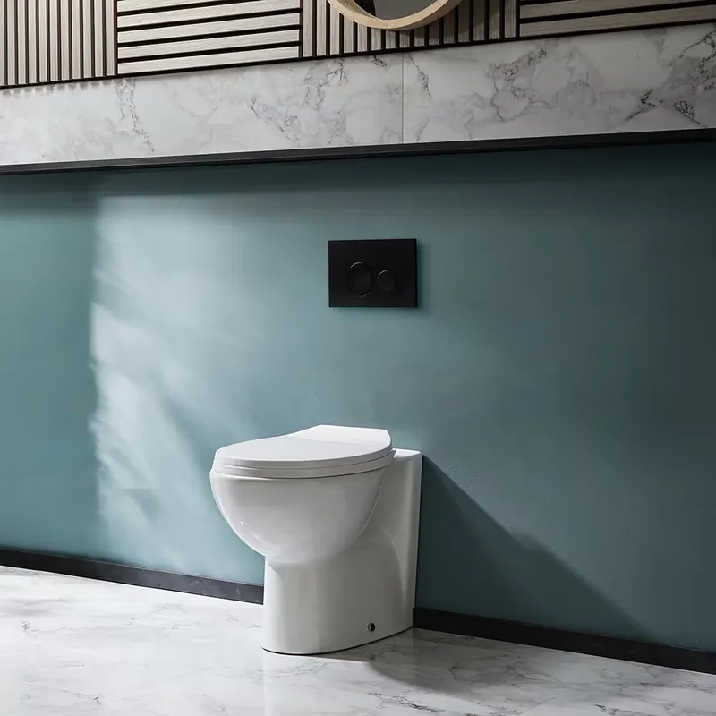 Nuova Collezione Sanitario Ovale Filo Parete d‘Appoggio con Sedile WC con Chiusura Rallentata - Select