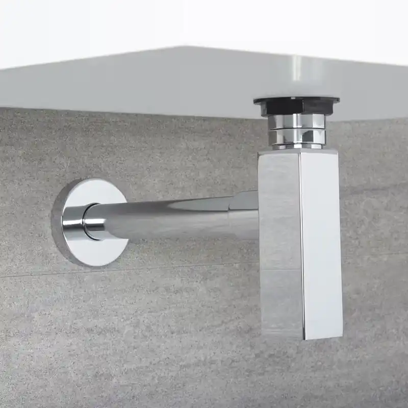 Sifone a bottiglia di scarico Quadrato con Tubo Estensibile per Lavabo e Vasca Subito Disponibile