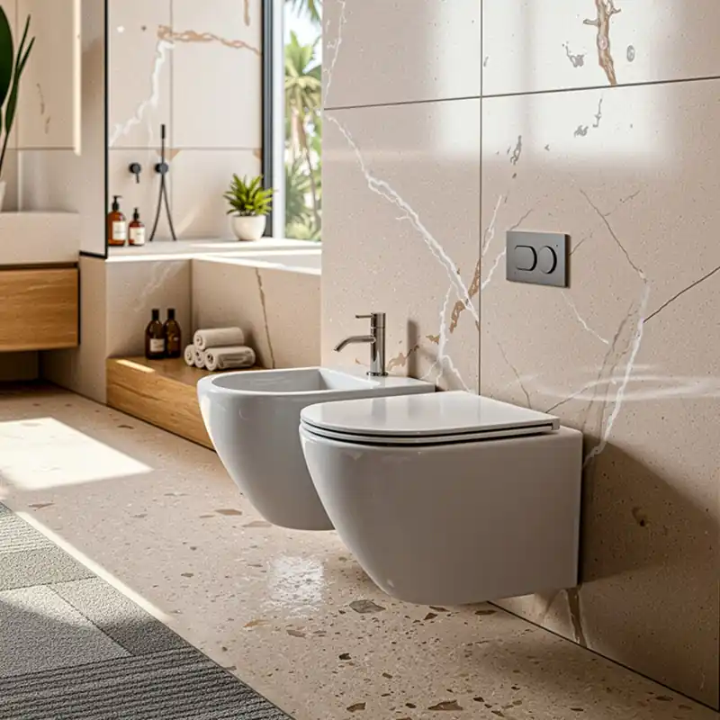 Spedito Oggi Sanitari Sospesi Wc E Bidet ciclonici bianchi MOON