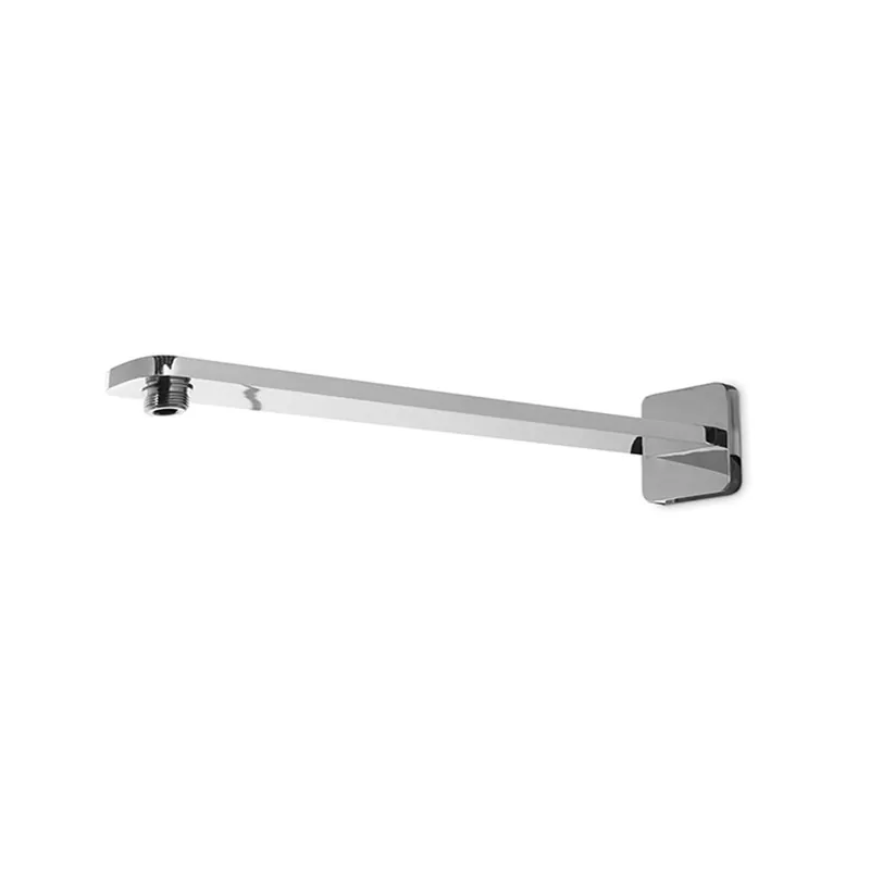 Braccio doccia flat rettangolare ad incasso in ottone cromato, attacco 1/2 m Ultima Occasione