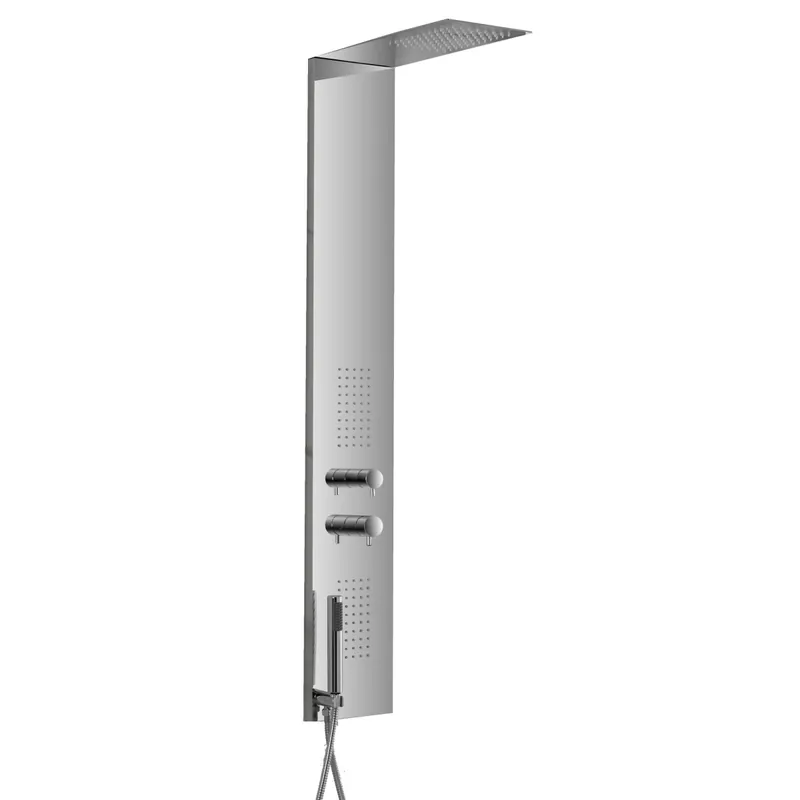 Colonna Doccia Cromata Inox Lucido Idromassaggio Spa Flat Più Venduto
