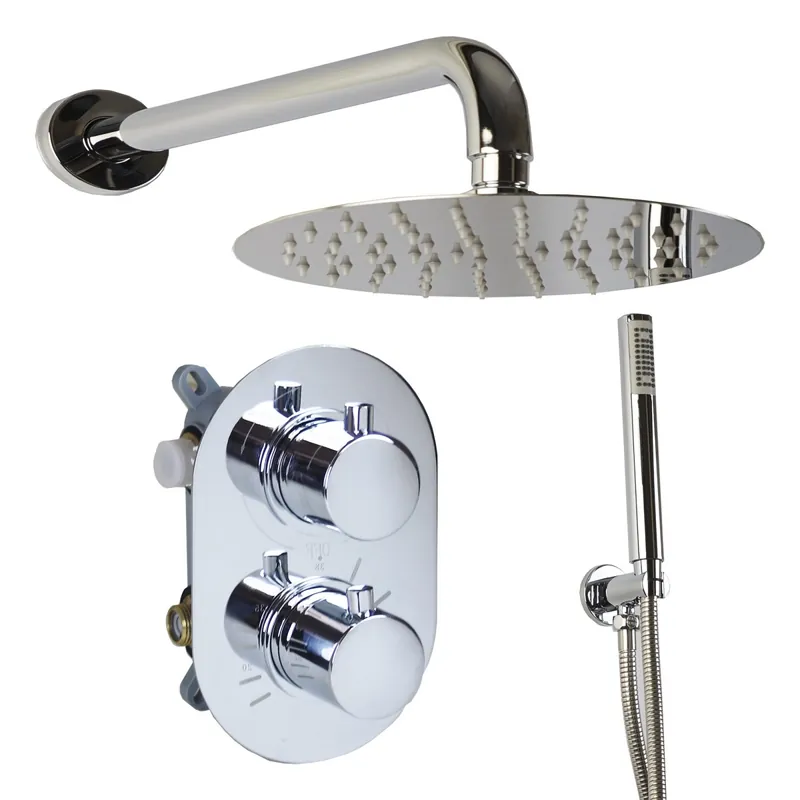 Set doccia incasso soffione tondo, Miscelatore Termostatico, Doccetta Isola Saldi