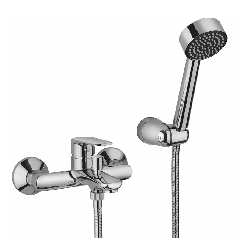 Gruppo vasca esterno da incasso con kit doccia cromato Funky Popolare