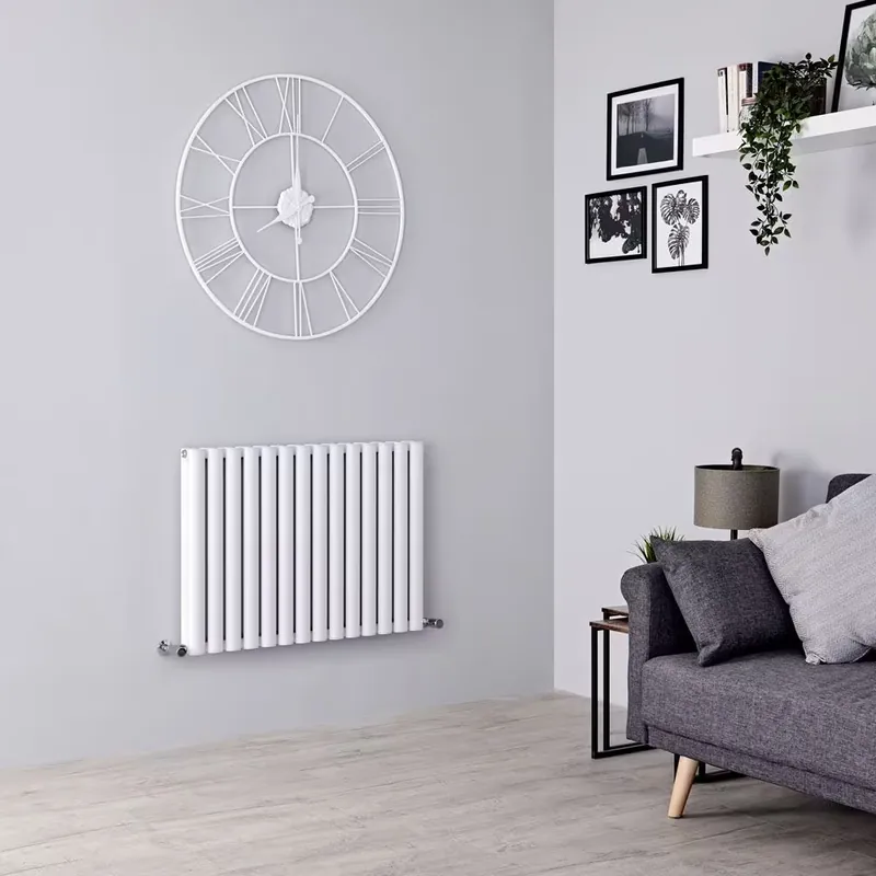Radiatore di Design Orizzontale Bianco in Alluminio - Colonne Ovali - Revive Air Vendita Finale