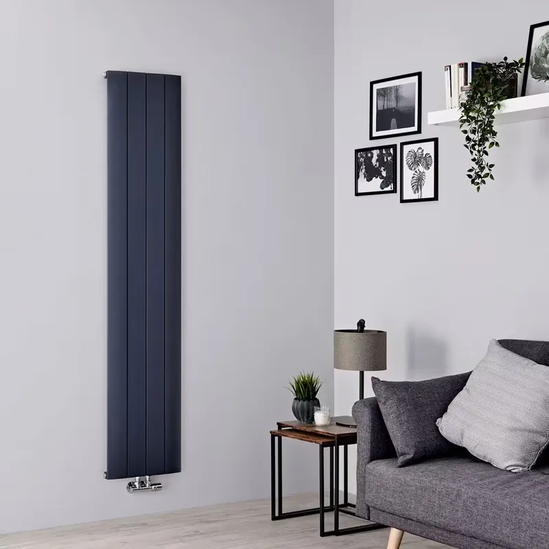 Radiatore di Design Verticale Antracite in Alluminio - Aurora Offerta Limitata