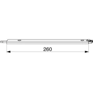 Bestseller Terminale MAICO per asta a leva serratura 260 dx / sx argento A12 scostamento 13 mm U-8/24/8