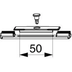 Giunzione MAICO accorciamento serratura autobloccante F-50x20 argento Must-Have