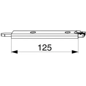 Terminale MAICO per asta a leva serratura 125 destro argento per legno battuta liscia A12 U-8/28/8 Popolare