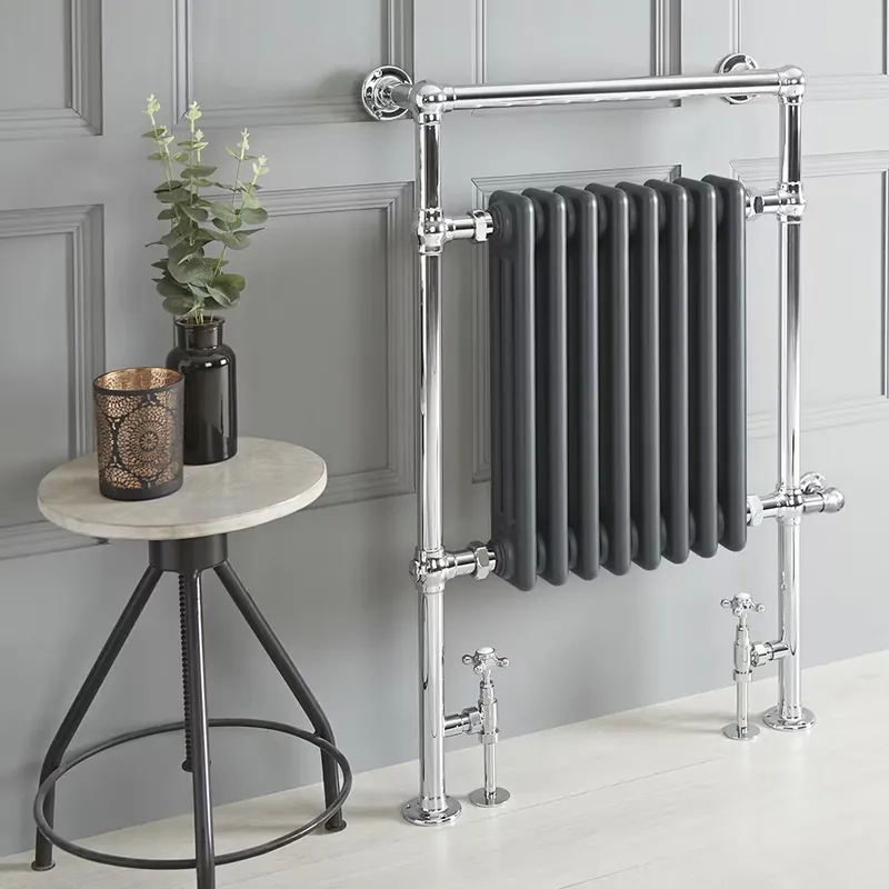 Popolare Scaldalviette Misto Tradizionale Antracite – 930mm x 620mm - Scelta di Termostati & Copri Cavo