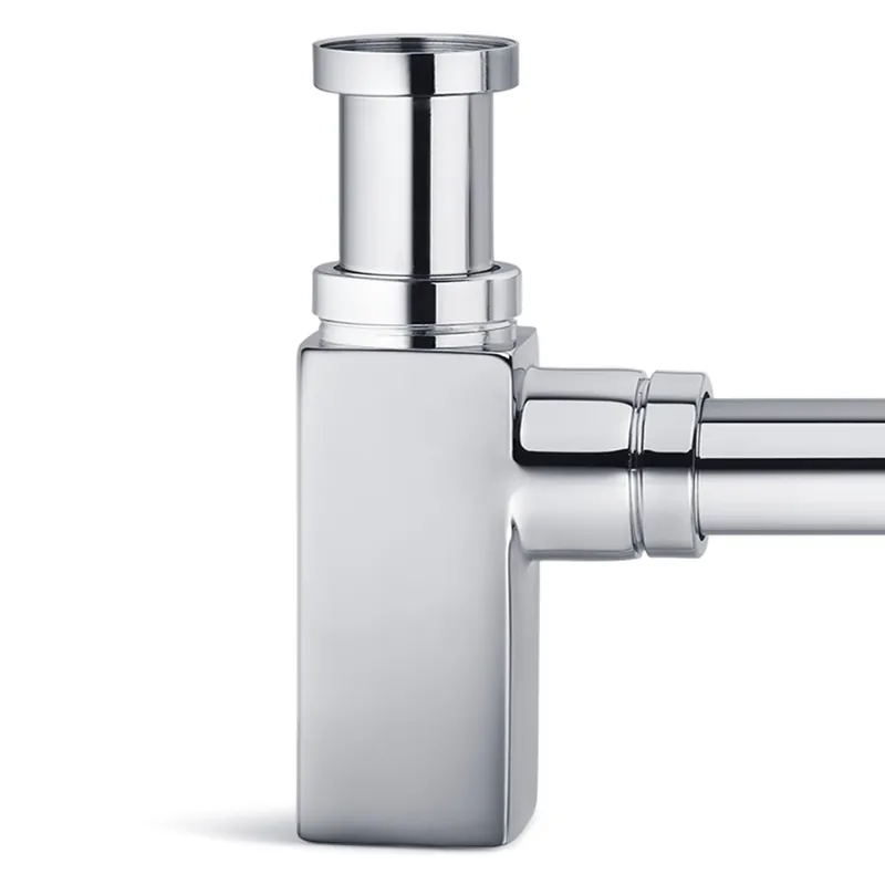 Sifone estetico quadrato per lavandino bagno cromato ispezionabile Promo Stagionale