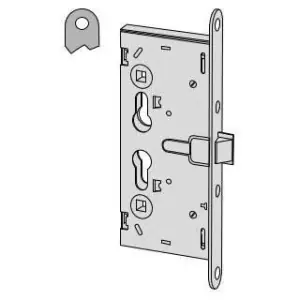 Serratura CISA modello 43110 entrata 65 frontale 24 interasse 72 per porta in acciaio finitura zincato Affare