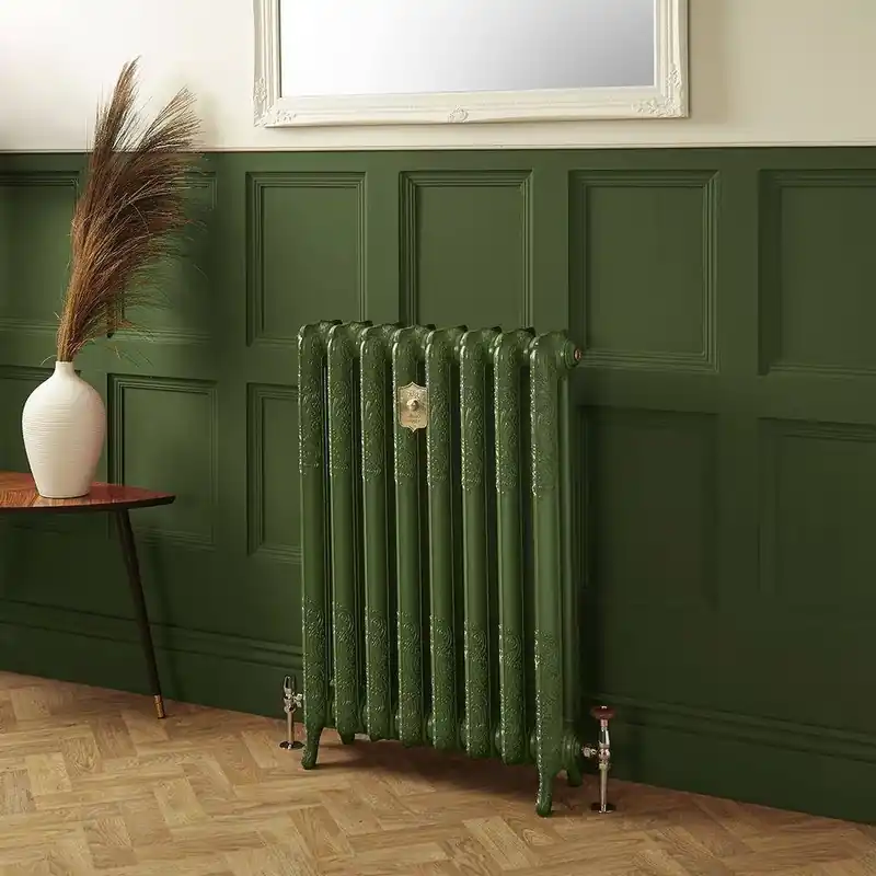 Radiatore Tradizionale in Ghisa a 2 Colonne - Alto 950mm - Finitura Verde Duck Green di Farrow & Ball - Charlotte Miglior Prezzo