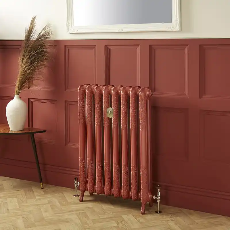 Radiatore Tradizionale in Ghisa a 2 Colonne - Alto 950mm - Finitura Rosso Mattone Eating Room Red di Farrow & Ball - Charlotte Promozione