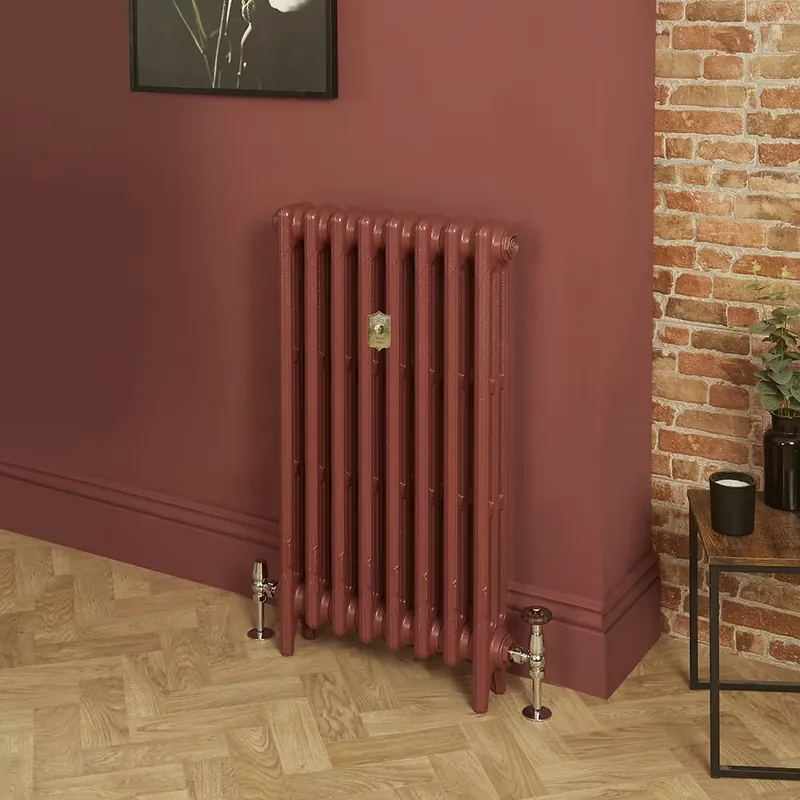 Ultime Pezzi Radiatore Tradizionale in Ghisa a 3 Colonne - Alto 860mm - Finitura Rosso Mattone Eating Room Red di Farrow & Ball - Mercury