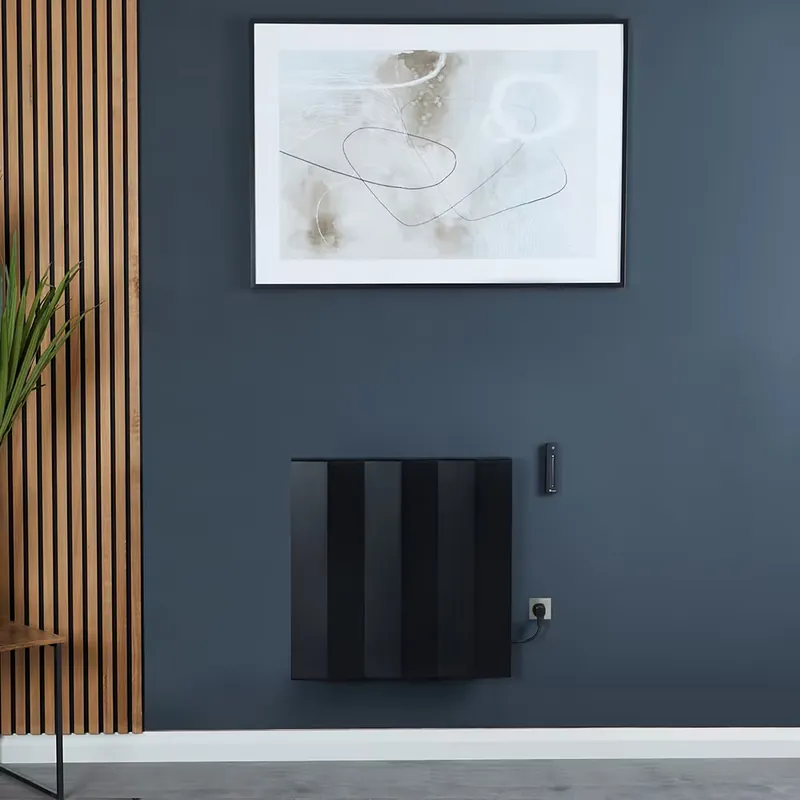 Radiatore di Design Elettrico Orizzontale in Alluminio - Nero - 600mm x 600mm - Notus V Offerta Del Giorno