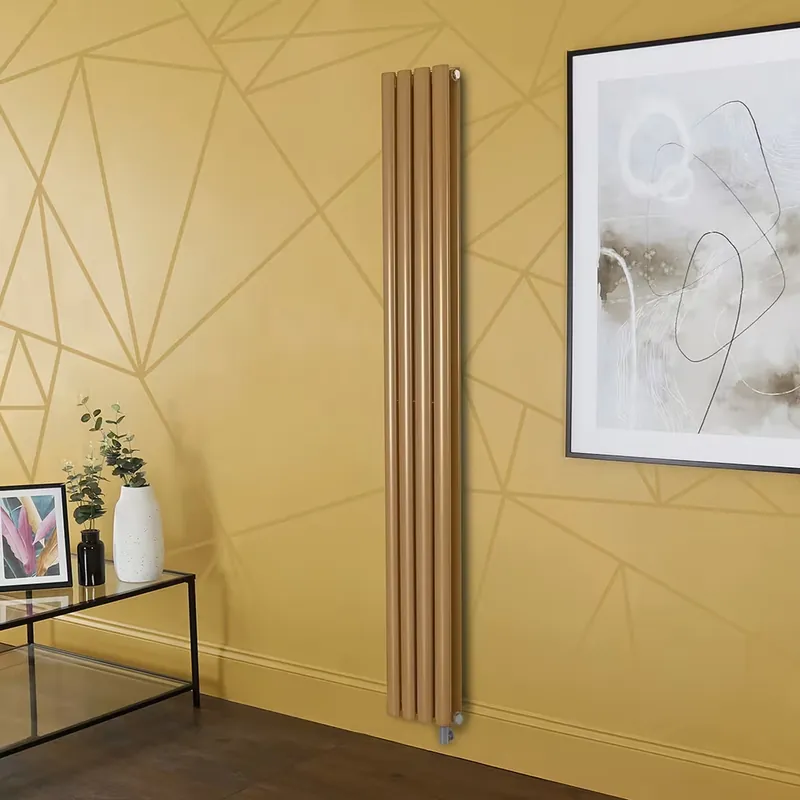 Professionale Radiatore Elettrico di Design Verticale Giallo (Autumn Yellow) - Scelta di Dimensioni, Termostato e Copri Cavi - Revive - ECOSO by Hudson Reed