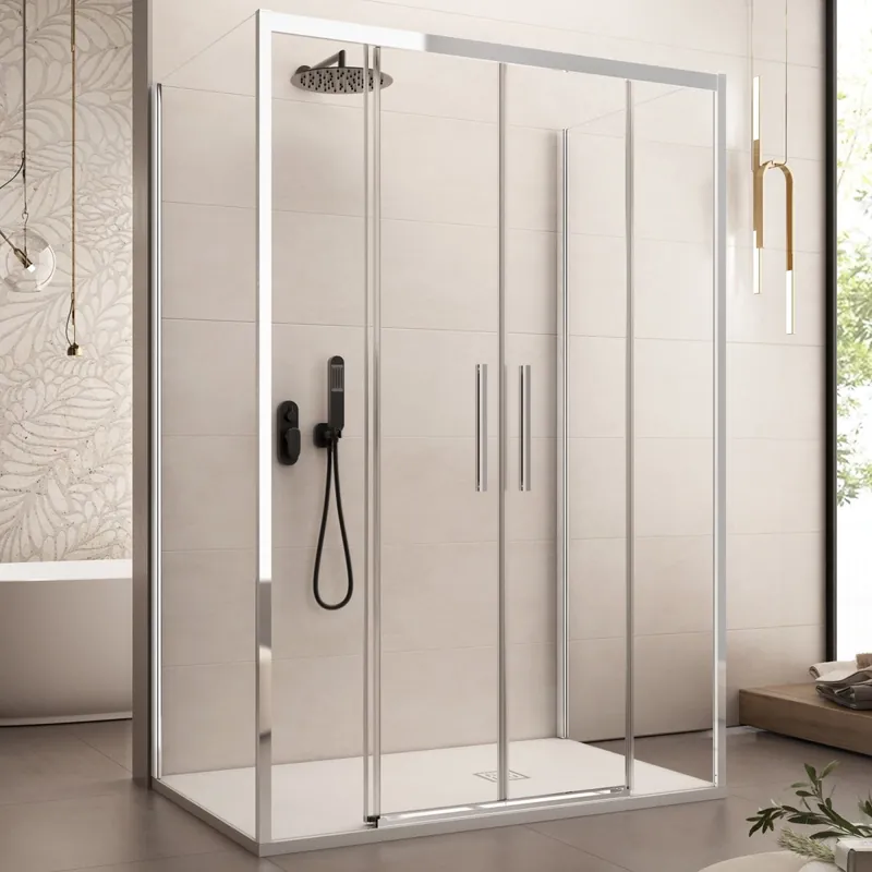 Soddisfatti O Rimborsati Box doccia tre lati scorrevole cristallo 6mm h195 LAGOA-TRIO