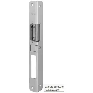 Offerta Del Giorno Incontro AGB modello OPERA-SICUREZZA SL 25x250 sinistro ala totale compreso blocchetto elettrico 12V per porta in acciaio finitura cromato opaco