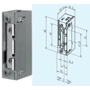 Compra Online Incontro elettrico EFF-EFF modello 118E PROFIX per porta in acciaio finitura nichelato
