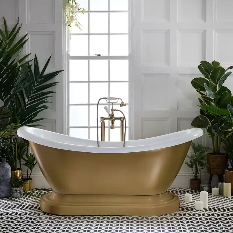 Esclusivo Vasca da Bagno Tradizionale Freestanding a Doppia Estremità - 1750mm x 730mm - Scelta di Finiture Metallizzate - Ryther