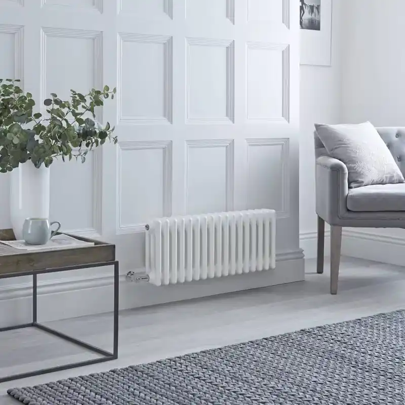 Radiatore Elettrico Orizzontale Tradizionale a Tripla Colonna - Bianco - Scelta di Dimensioni e Termostato Wi-Fi - Regent Promo Stagionale