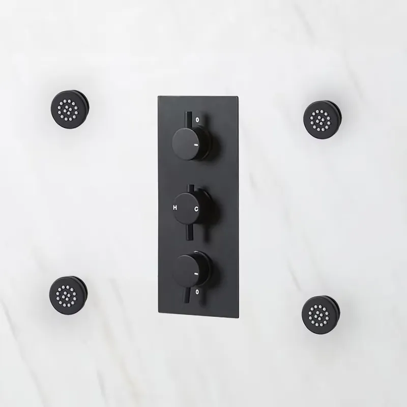 Saldi 4 Idrogetti Idromassaggio Rotondi Neri - Nox