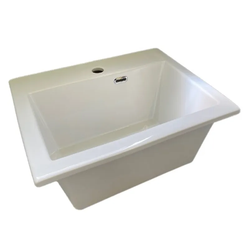 Lavatoio sospeso in ceramica 50X40 sospeso senza strizzatoio tutta vasca Promozione