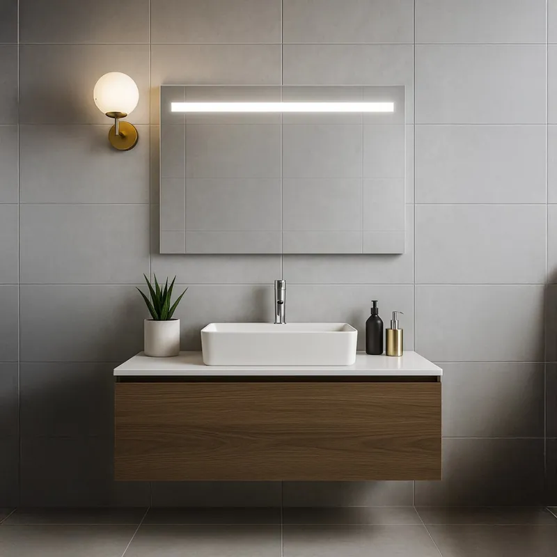 Solo Oggi Specchio Bagno LED per Mobile Filo Lucido