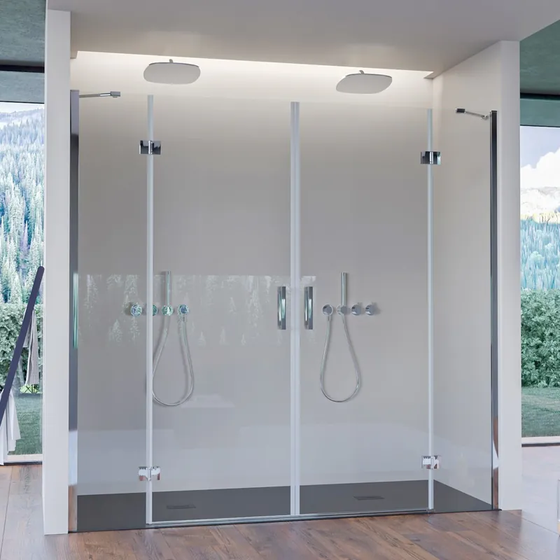 Porta doccia con due porte battenti trasparente 8mm REGINA Vendita Finale