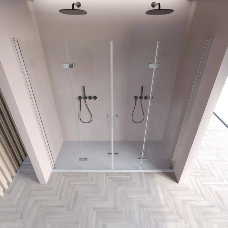 Porta doccia pieghevole ingresso centrale H195cm 6mm REA Offerta Speciale