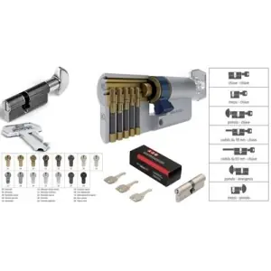 Scelto Dai Clienti Cilindro AGB modello 600 pomolo/emergenza misura P35/10/25 per portoncino in ottone naturale
