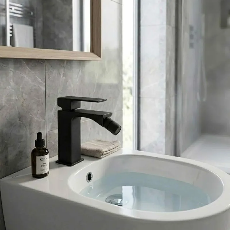 Miscelatore bidet Nero quadrato di design TBOL Compra Oggi Stesso
