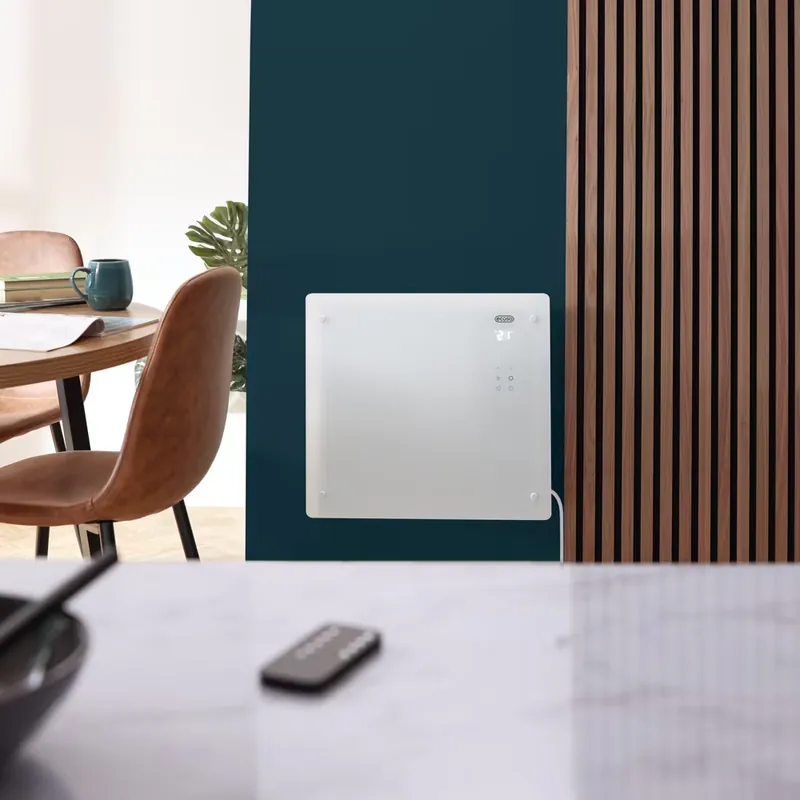 Pannello Riscaldante Smart in Vetro - Opzioni con Presa Elettrica o Cablate - Scelta di Finiture e Potenza - Virtrum - ECOSO by Hudson Reed Ultima Occasione