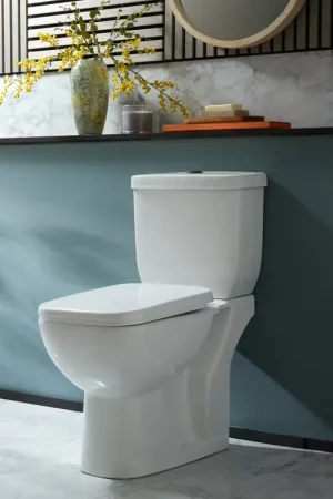 Affare Sanitario WC Monoblocco Moderno con Sedile a Chiusura Ammortizzata e Pulsante di Scarico Nero - Hatton