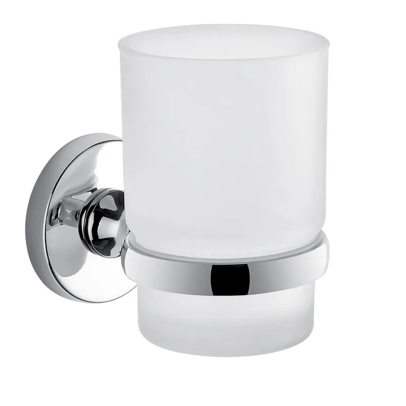 Super Prezzo Portaspazzolini Azzurra Cromato Design Moderno