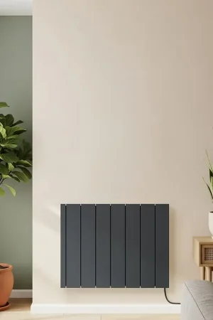 Radiatore Elettrico ad Inerzia con Nucleo in Ceramica - Opzioni Collegamento alla Presa di Corrente Tramite Spina o Cablate - Scelta della Potenza e Finiture - Leo - ECOSO by Hudson Reed Prezzo Conveniente