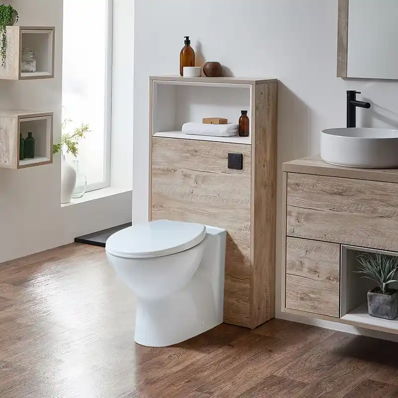 Bestseller Mobile per WC da 600mm Completo di Sanitario a Filo Muro Belstone -Scelta di Finiture e Luce LED - Hoxton
