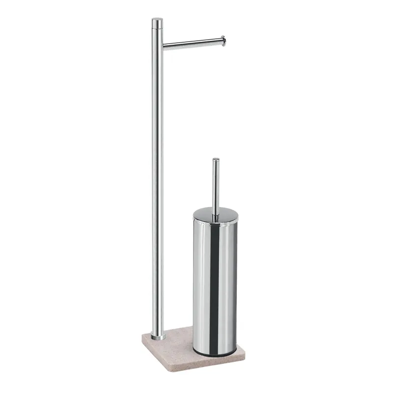 Pagamento Sicuro Piantana Portarotolo e Portascopino trilly con base Beige