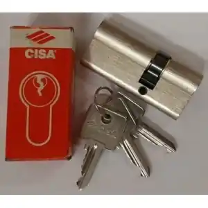 Saldi Cilindro CISA modello 08710 antitrapano chiave/chiave misura 27.5/10/21.5 per portoncino in ottone nichelato