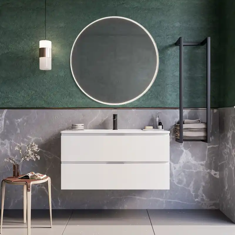 Mobile bagno sospeso 80cm Bianco specchio ARMONY Promozione Esclusiva