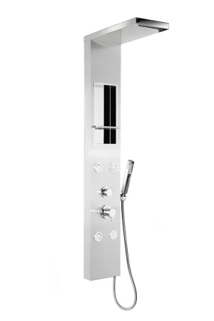 Prezzo Conveniente Pannello Doccia Effetto Cascata in Acciaio Inox Spazzolato CITY