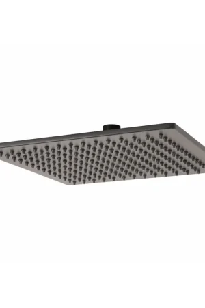 Vendita Finale Soffione doccia nero 30x30 opaco con ugelli neri look total black METAFORM